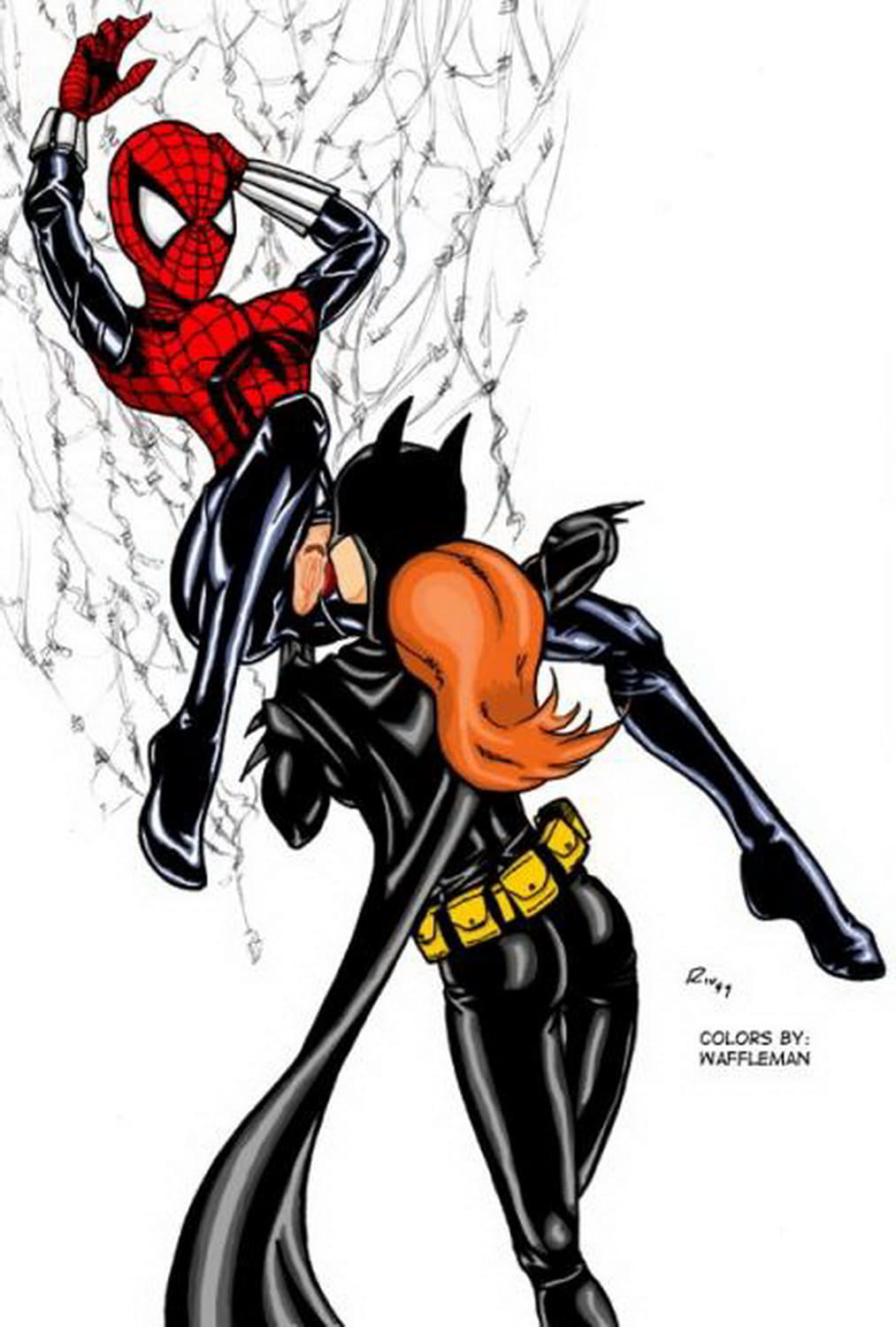 Spider-Girl and May Parker Lesbian Cunnilingus