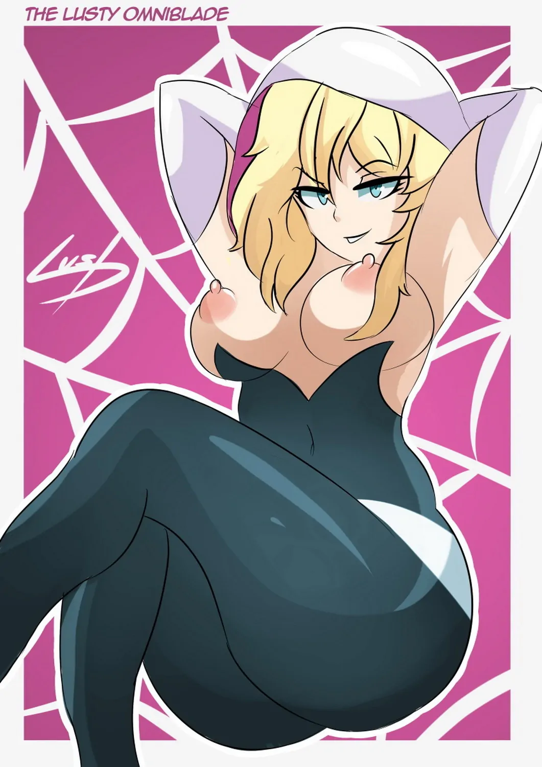 Spider-Gwen and Gwen Stacy Blonde Tits Nipples