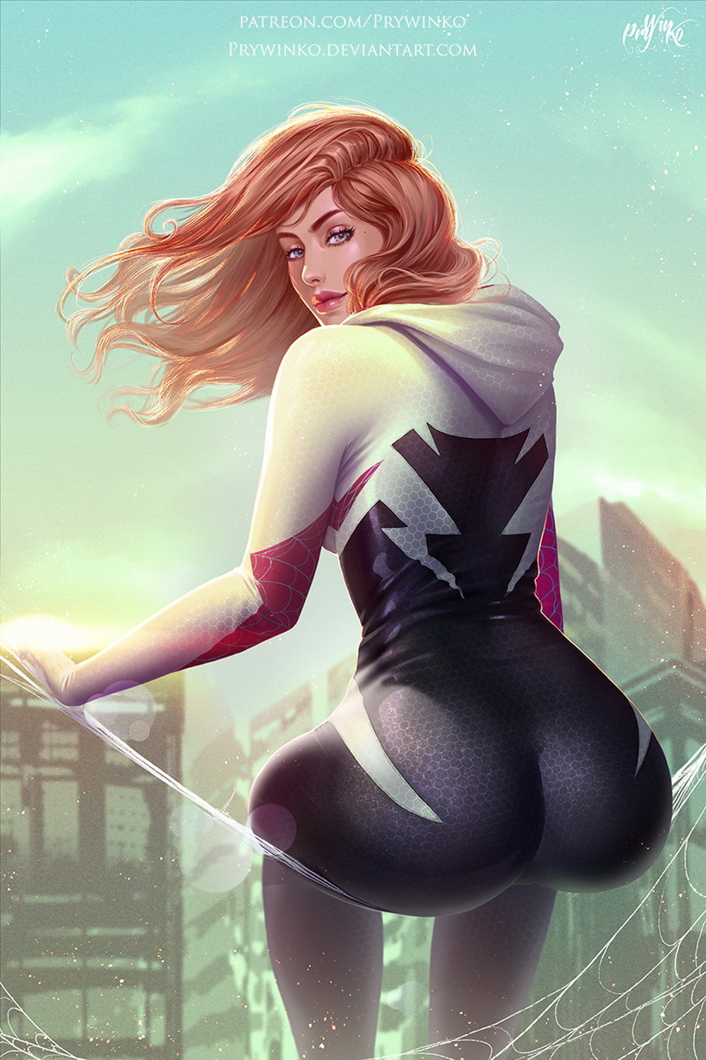 Spider-Gwen and Gwen Stacy Thicc Solo Female Thick Ass Female Only