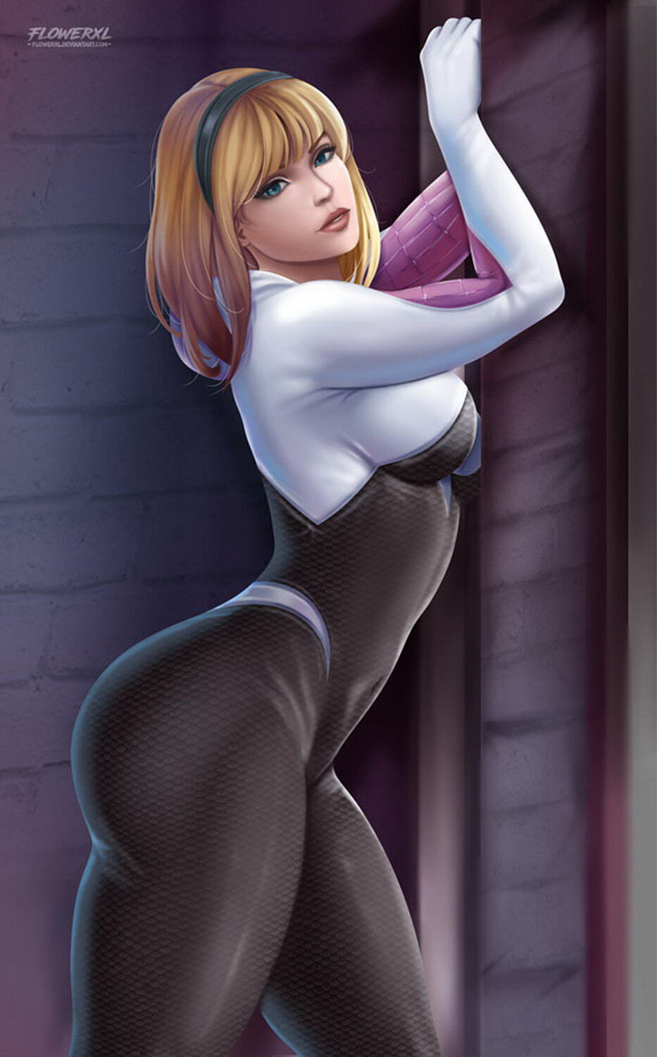 Spider-Gwen and Gwen Stacy Tits Female Only Solo