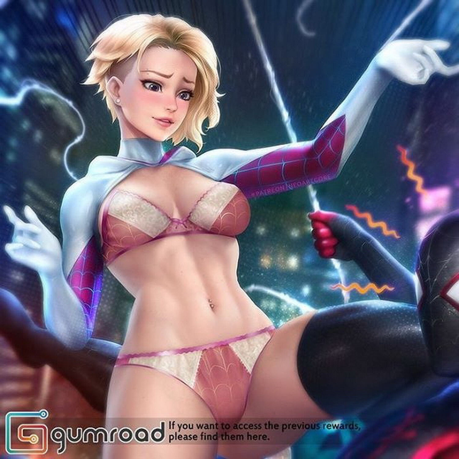 Spider-Man and Gwen Stacy Panties Blonde