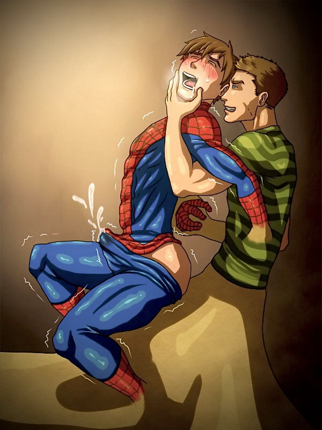 Spider-Man and Sandman Forced Orgasm Domination Penetration Yaoi