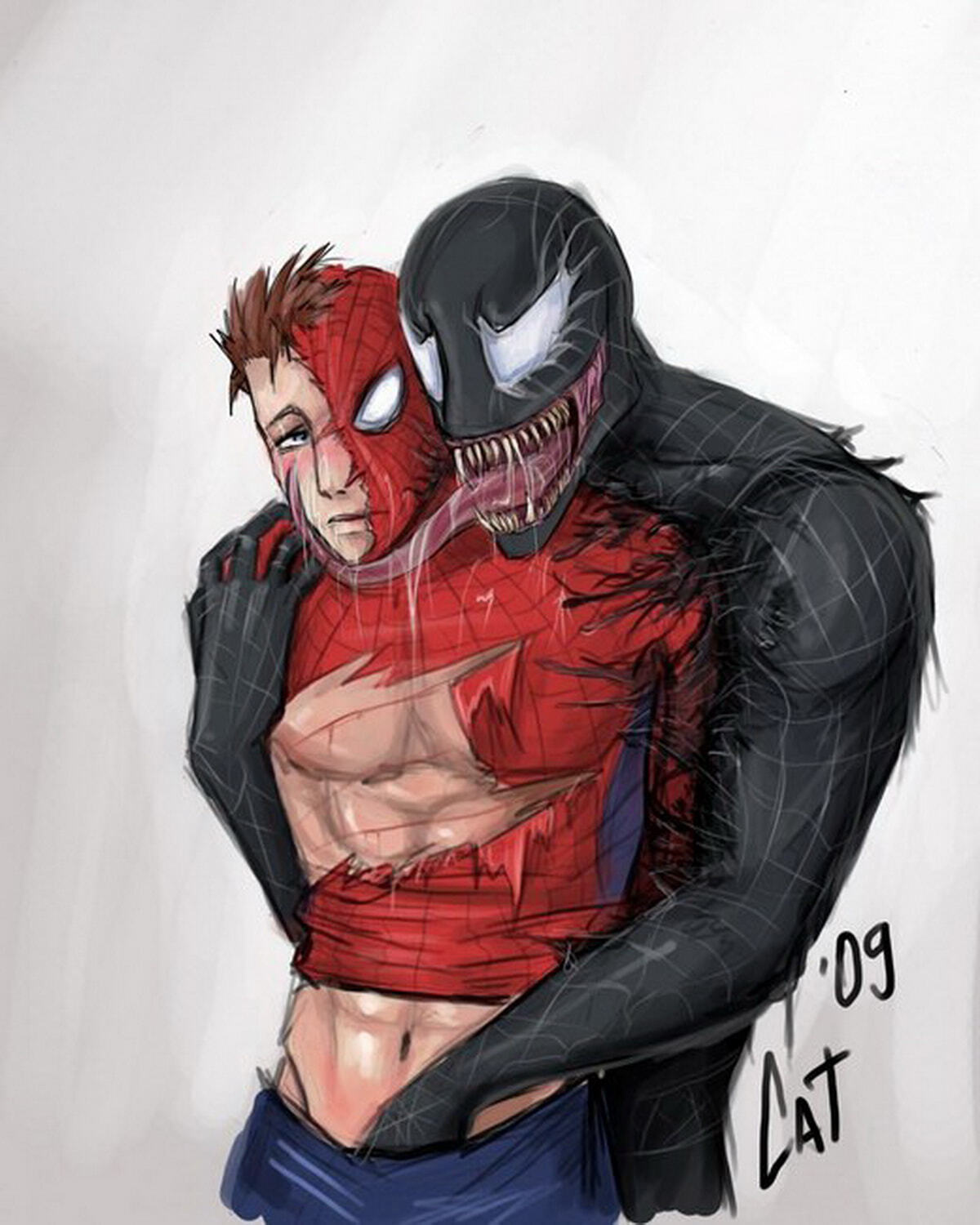 Spider-Man and Venom Gay