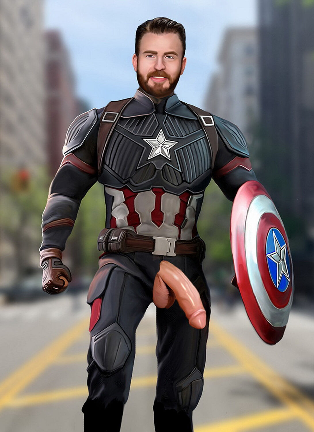Steve Rogers and Captain America Solo Penis