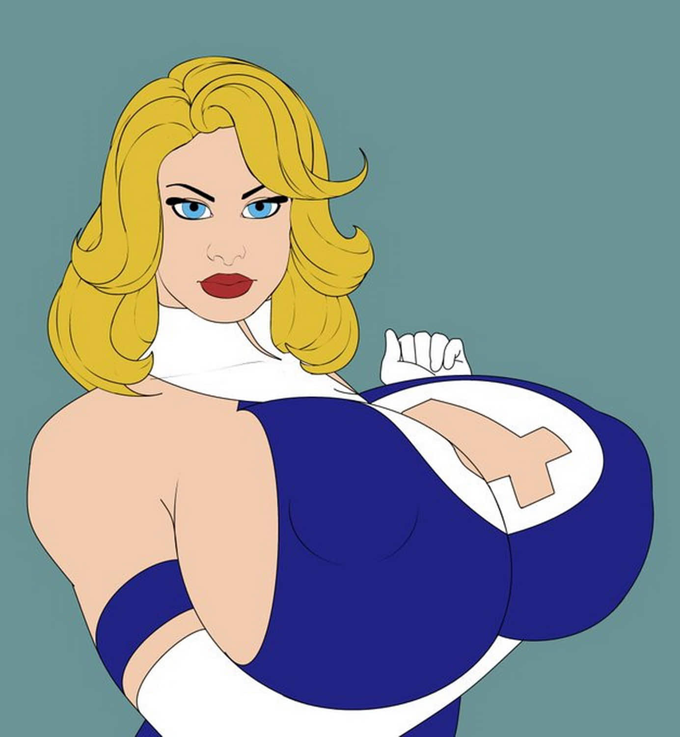 Sue Storm and Invisible Woman Superhero Blonde Milf Superheroine