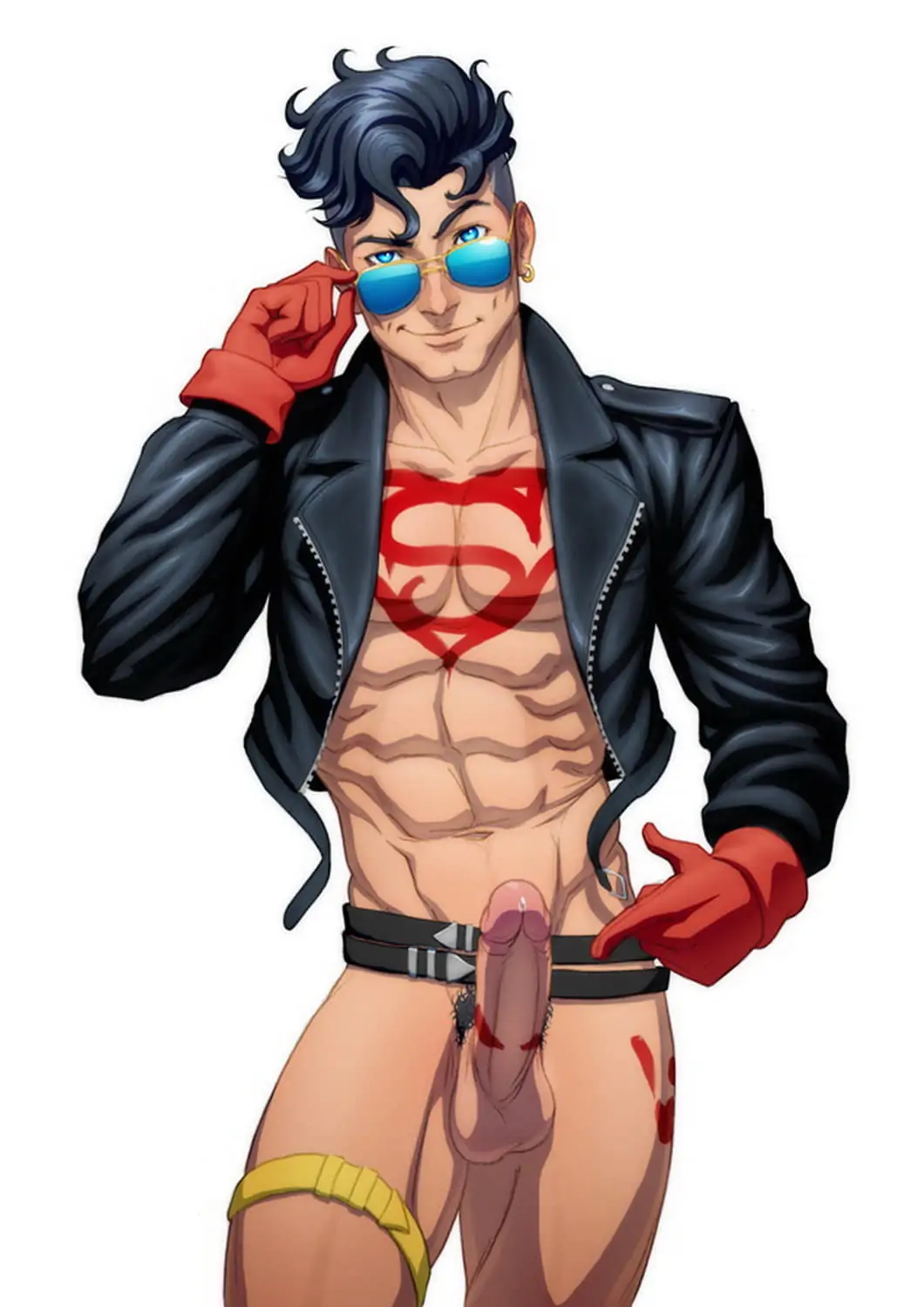 Superboy and Kon-El Pubic Hair Nude Solo Penis