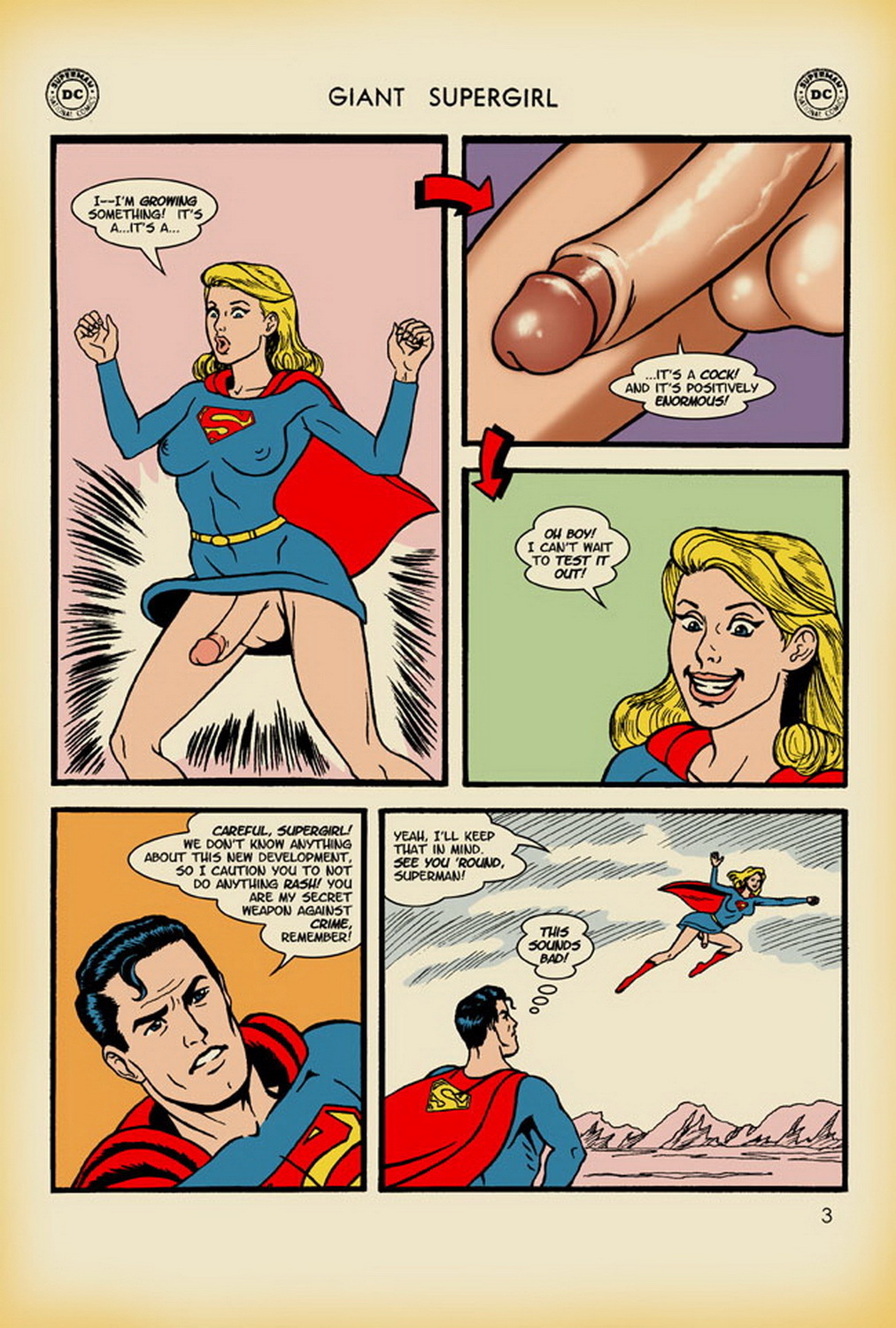 Supergirl and Jimmy Olsen Intersex Penis Futa On Female Futanari