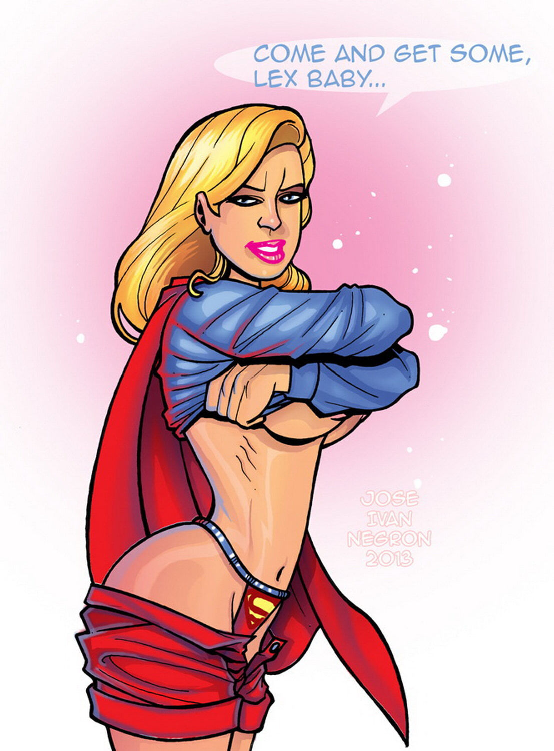 Supergirl and Lex Luthor Tits Panties Solo Lips Blonde