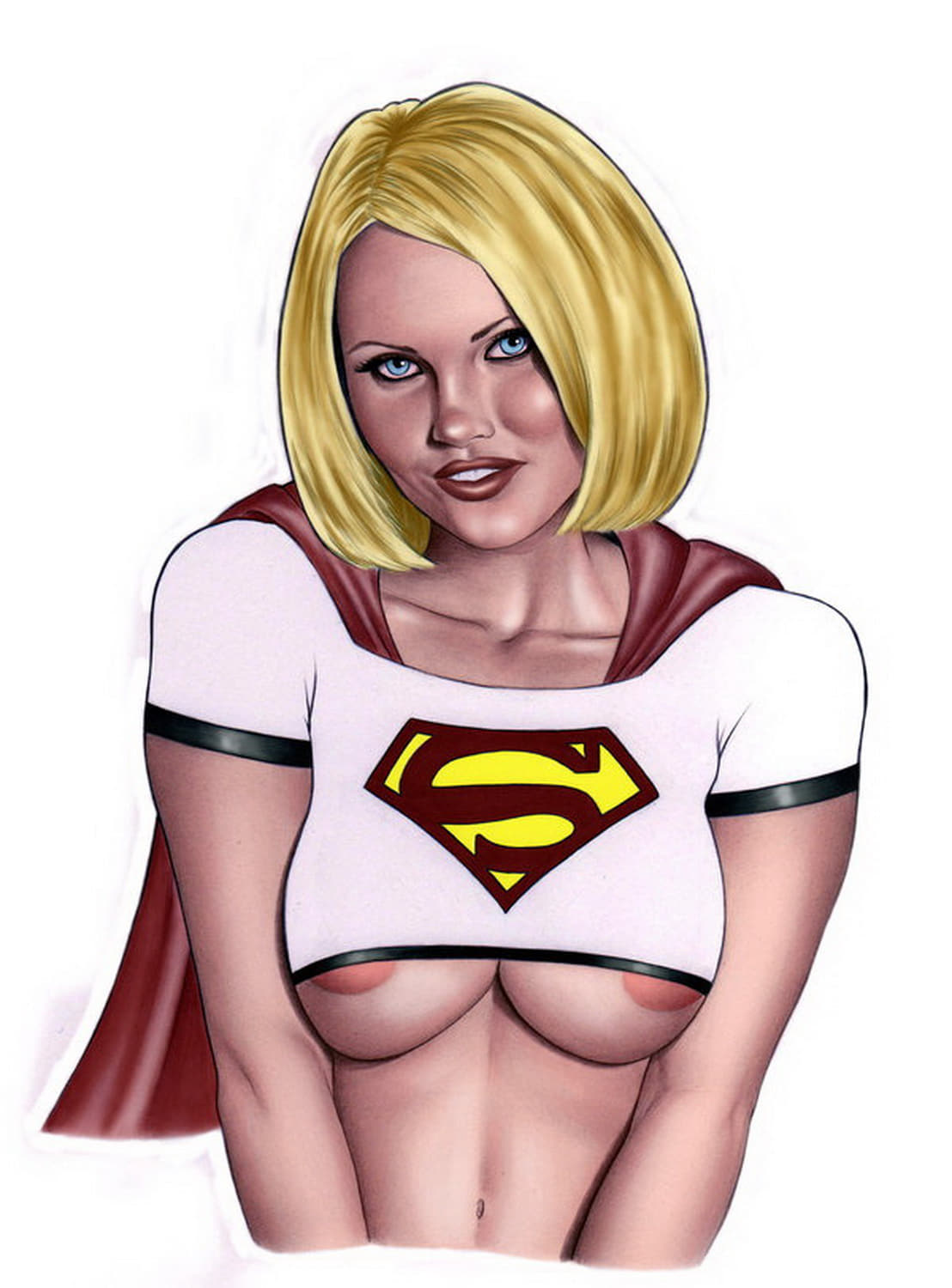 Supergirl and Linda Danvers Blonde Tits