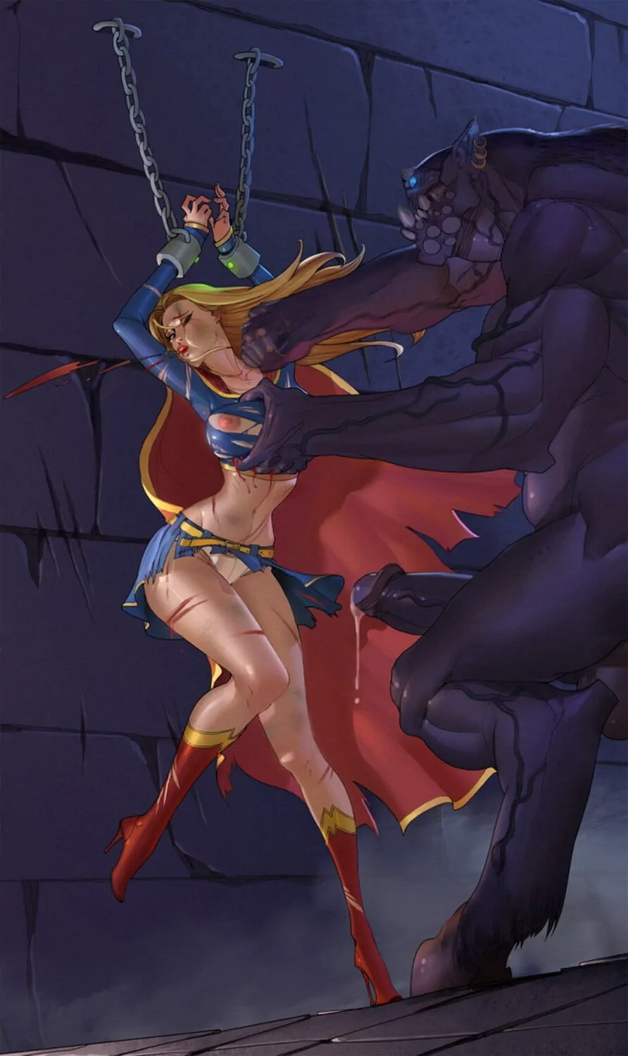 Supergirl Bondage Nipples