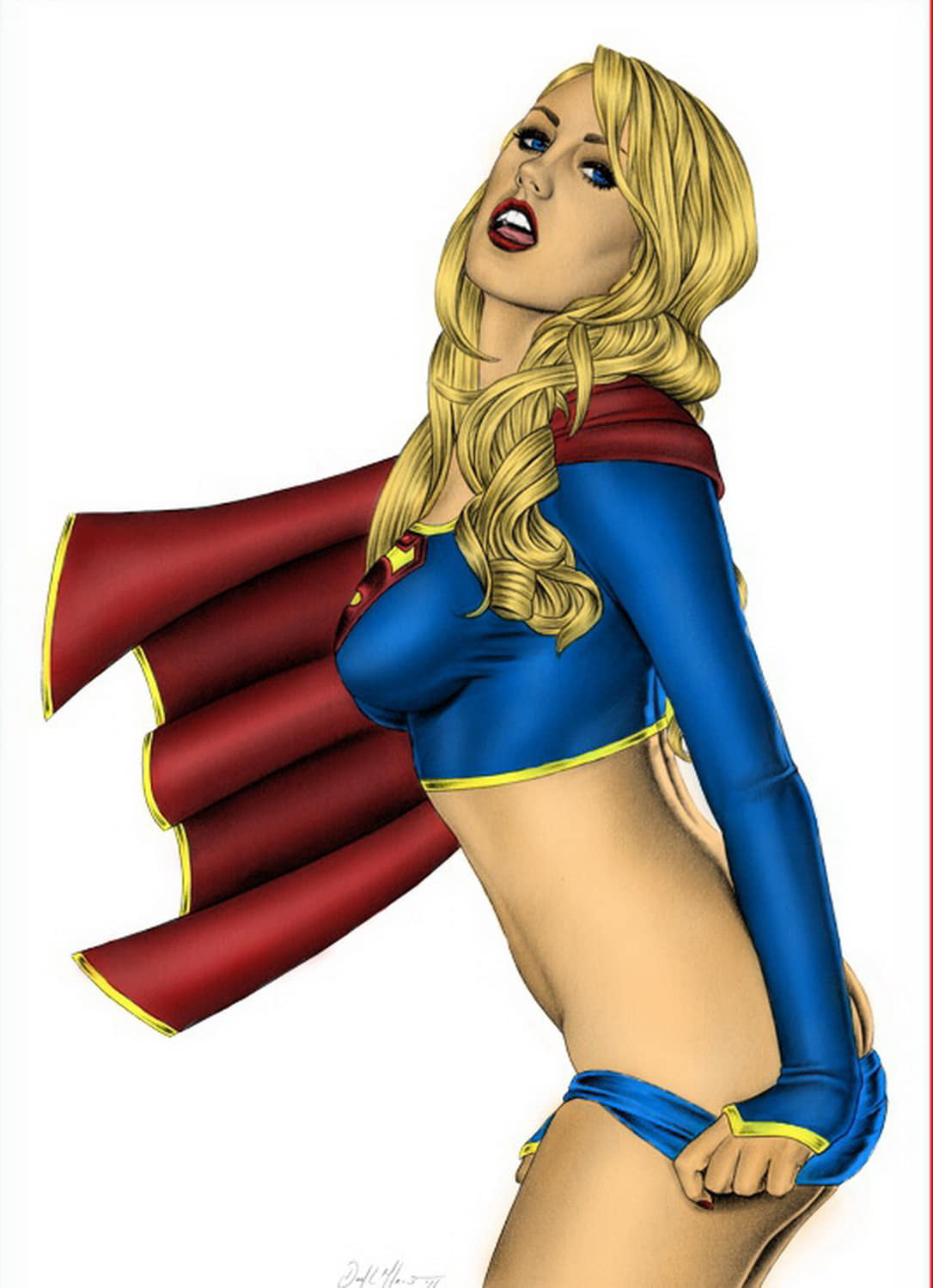 Supergirl Posing Blonde