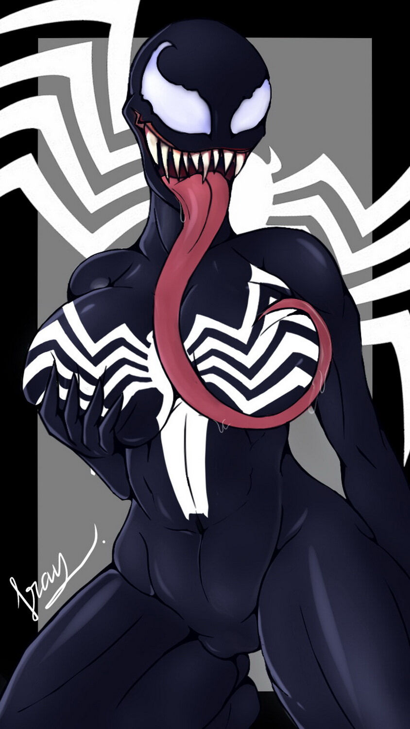 Symbiote and She-Venom Tits Solo Muscle Female Only Huge Butt Thicc