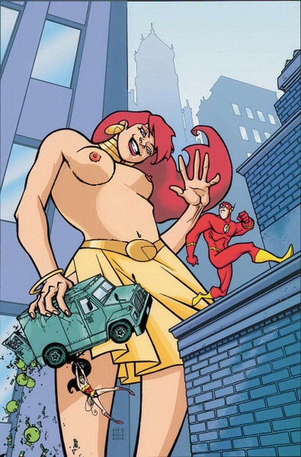 The Flash and Giganta Giantess
