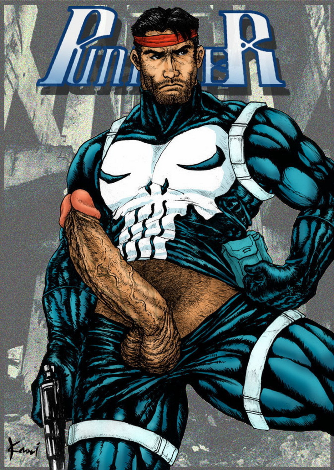 The Punisher and Frank Castle Veiny Penis Penis Solo
