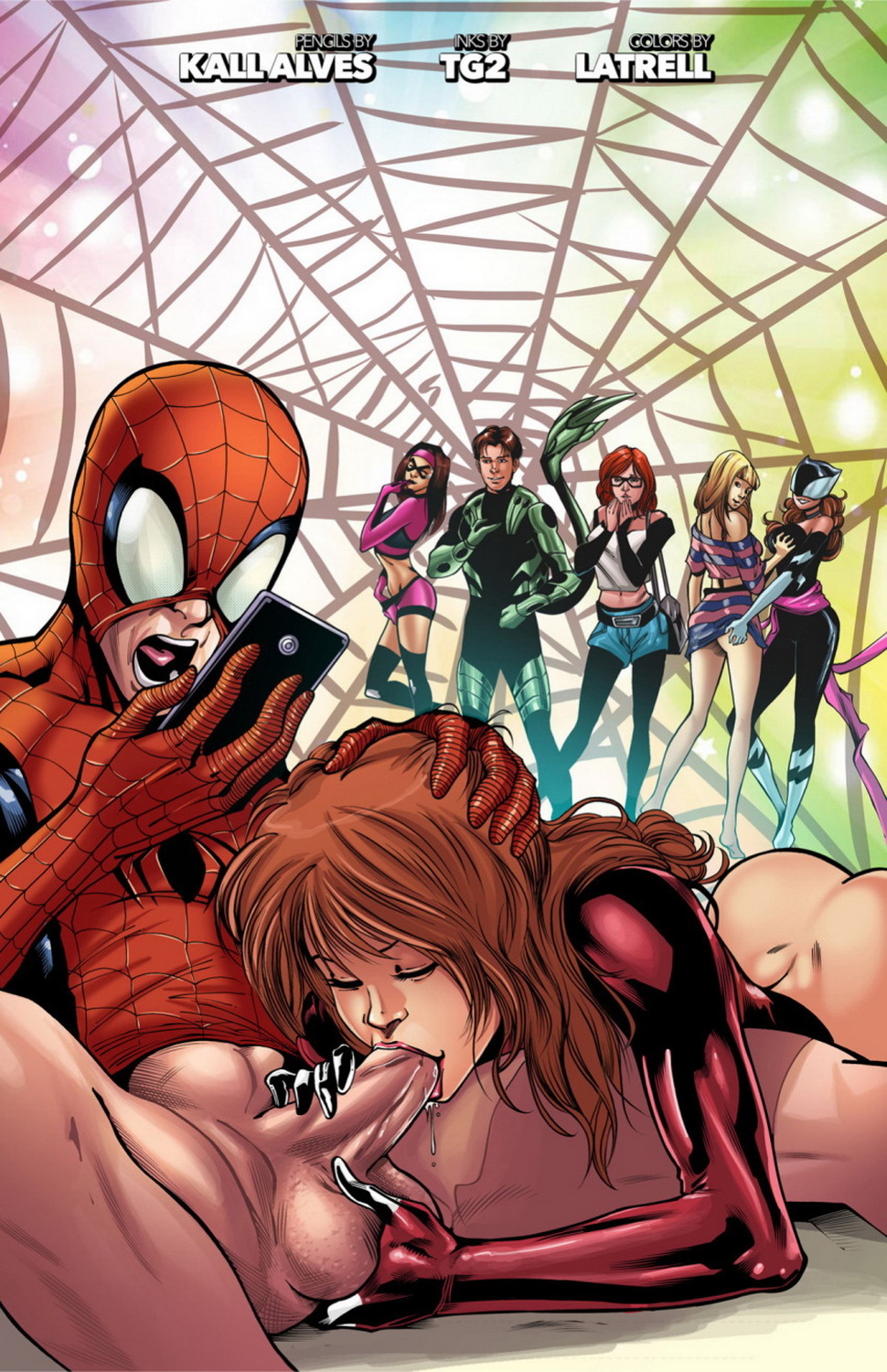 Ultimate Spider-Woman and Shadowcat Penis Oral Masturbation Blonde