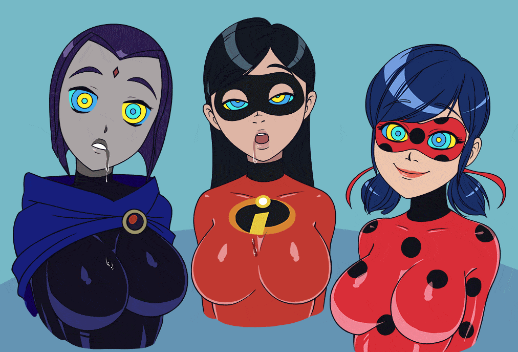 Violet Parr and Marinette Cheng Female Only Big Breast