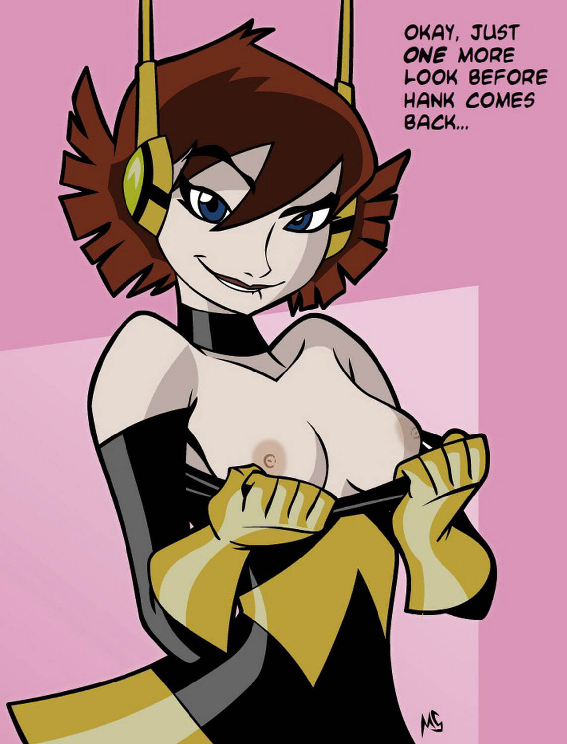 Wasp (Earth’S Mightiest Heroes) and Wasp (Marvel) Tits Erect Nipples
