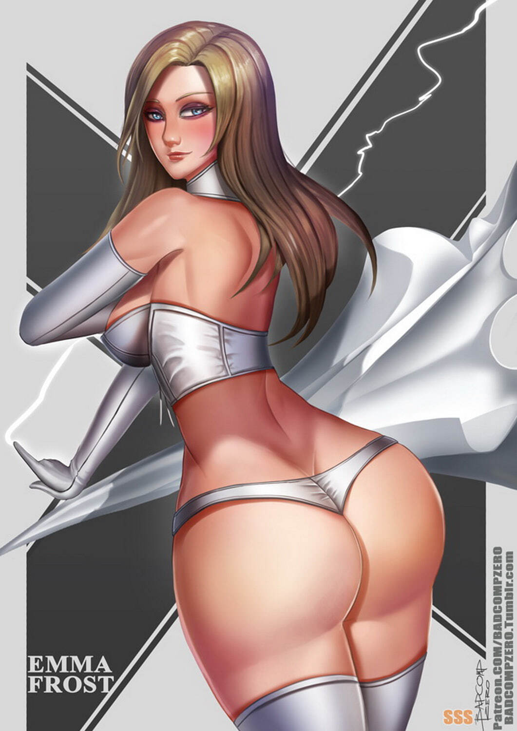 White Queen and Emma Frost Blonde Female Only Solo Superheroine