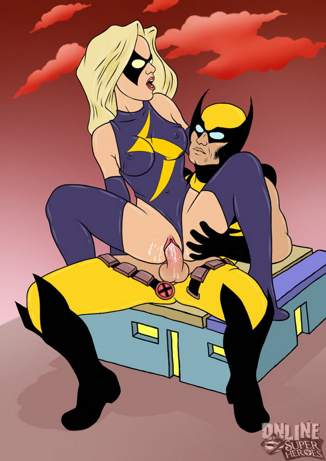 Wolverine (X-Men) and Carol Danvers XXX
