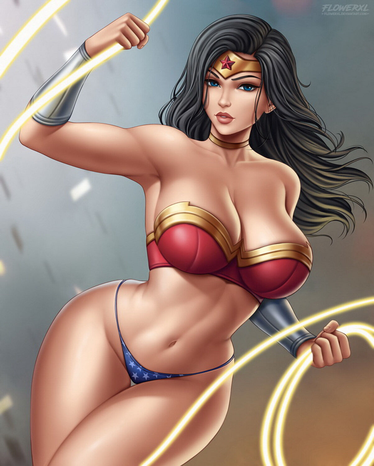 Wonder Woman and Diana Prince Solo Female Only Big Breast Tits