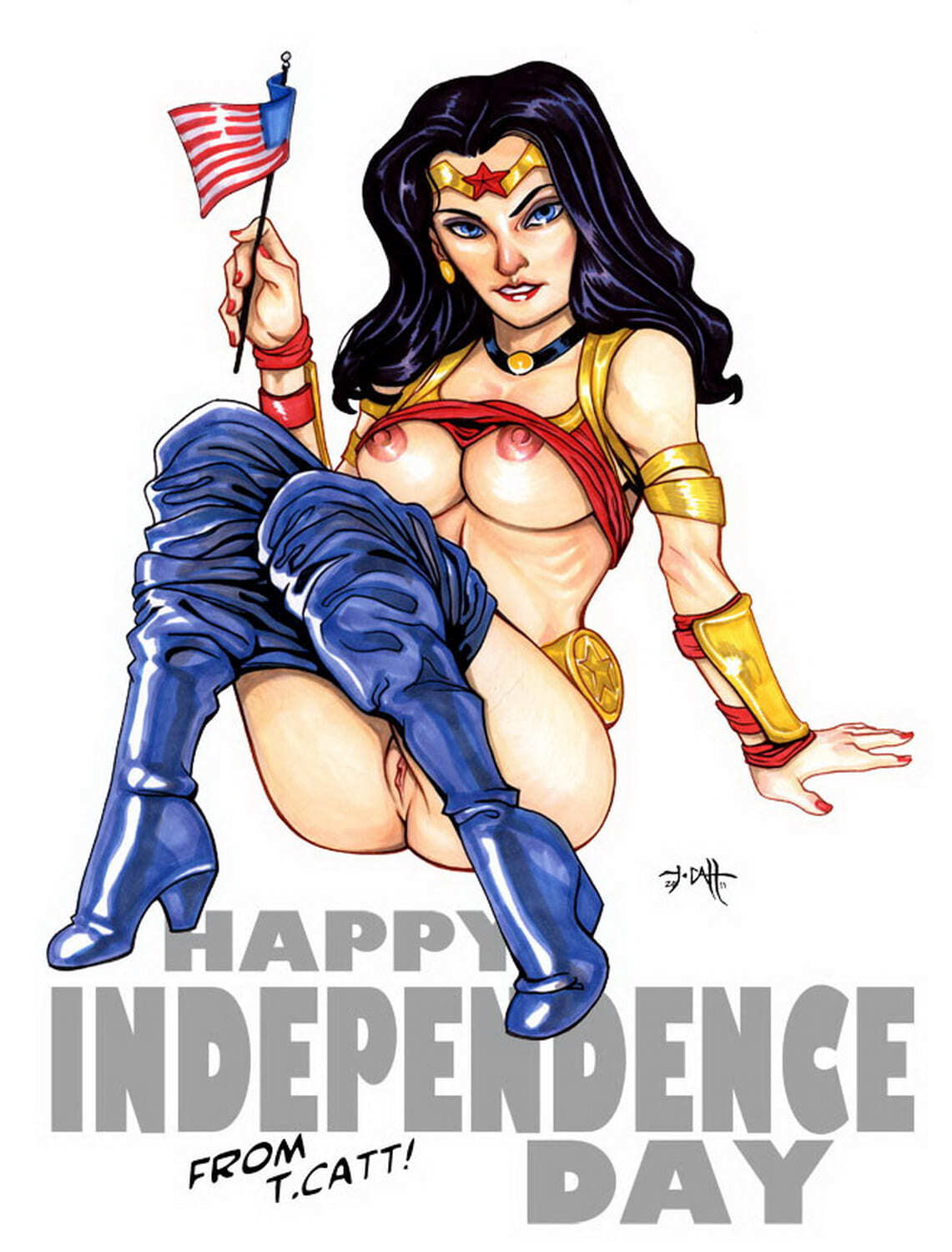 Wonder Woman and Diana Prince Vagina Pussy Pubic Hair Busty Tits