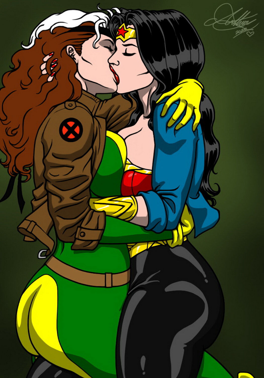 Wonder Woman and Rogue (X-Men) Huge Ass Curvy Solo Tits Female Only