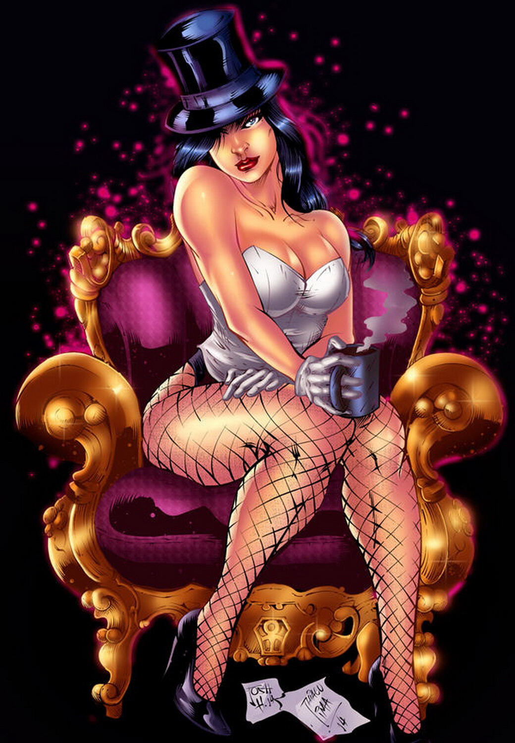 Zatanna Zatara Curvy Stockings Panties Tits